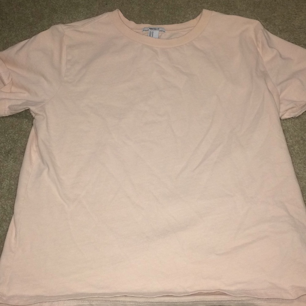 plain peach t-shirt from forever 21